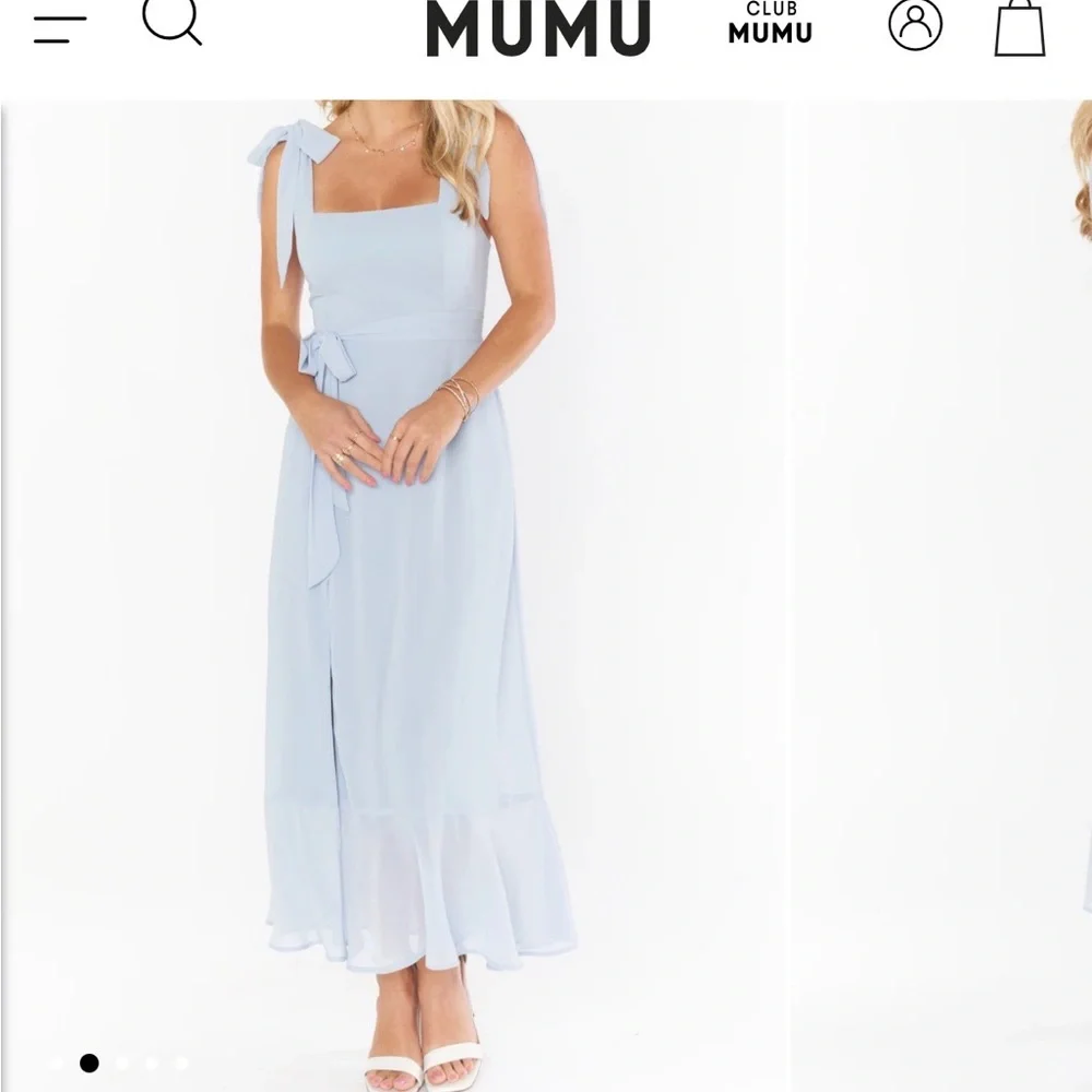 Show Me Your Mumu Slate Blue Sleeveless Dress - Claire Midi - Picture 5 of 5